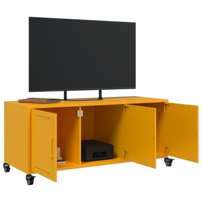 vidaXL TV Cabinet Mustard Yellow 100.5x39x43.5 cm Steel