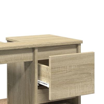 vidaXL Bathroom Cabinet Sonoma Oak 65x33x60 cm Engineered Wood