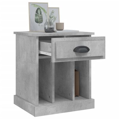 vidaXL Bedside Cabinets 2 pcs Concrete Grey 43x36x50 cm