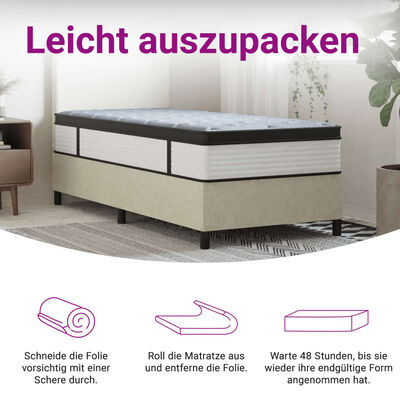 vidaXL Pocket Spring Mattress Medium Plus 70x200 cm