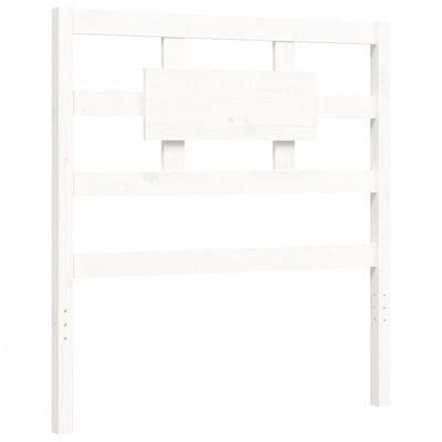 vidaXL Bed Frame without Mattress White Single Solid Wood