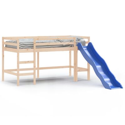 vidaXL Kids' Loft Bed without Mattress with Slide 80x200 cm