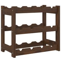 vidaXL Wine Rack for 12 Bottles Brown Solid Wood Pine