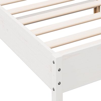 vidaXL Bed Frame without Mattress White 140x190 cm Solid Wood Pine