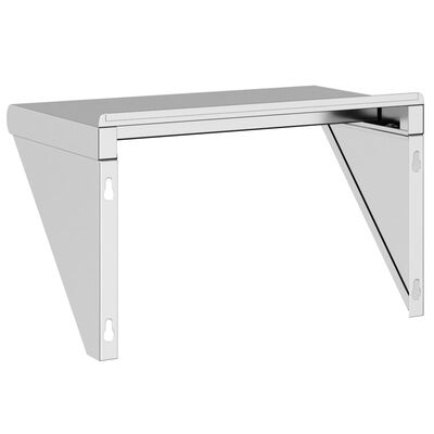 vidaXL Wall Shelf 50x30x31 cm Silver Stainless Steel