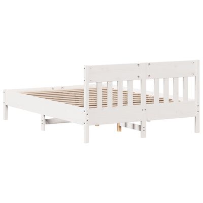 vidaXL Bed Frame without Mattress White 120x200 cm Solid Wood Pine