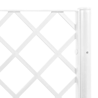 vidaXL Garden Planter with Trellis White 80x40x142 cm PP