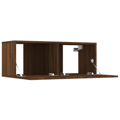 vidaXL 8 Piece TV Cabinet Set Brown Oak Engineered Wood