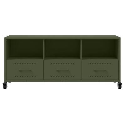 vidaXL TV Cabinet Olive Green 100.5x39x43.5 cm Steel