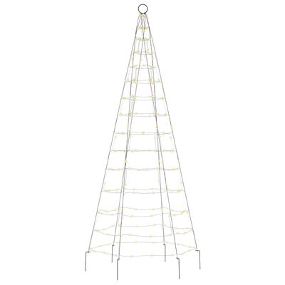 vidaXL Christmas Tree Light on Flagpole 200 LEDs Warm White 180 cm