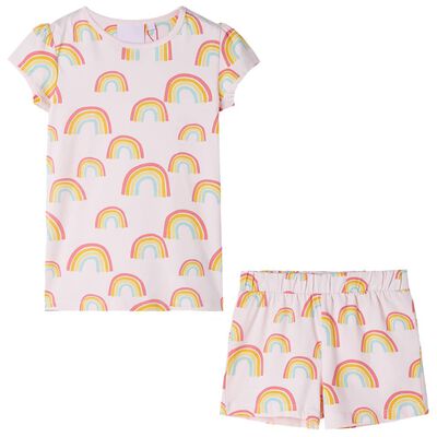 Kids' Pyjamas with Short Sleeves Soft Pink 140