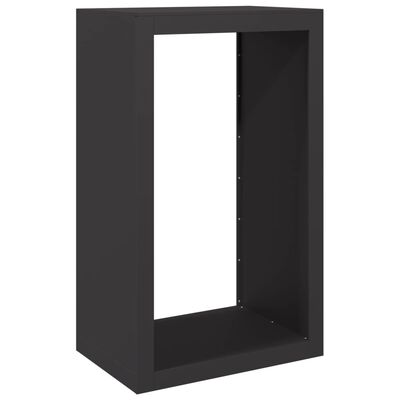 vidaXL Firewood Rack Black 60x40x100 cm Steel