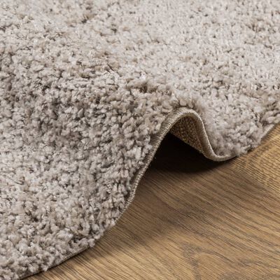 vidaXL Shaggy Rug PAMPLONA High Pile Modern Beige Ø 240 cm