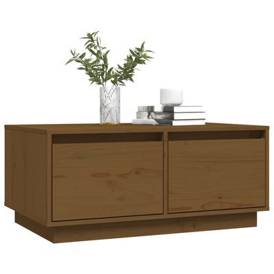 vidaXL Coffee Table Honey Brown 80x50x35 cm Solid Wood Pine