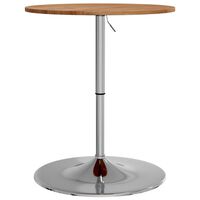 vidaXL Bar Table Light Brown Ø60x89.5 cm Solid Wood Oak