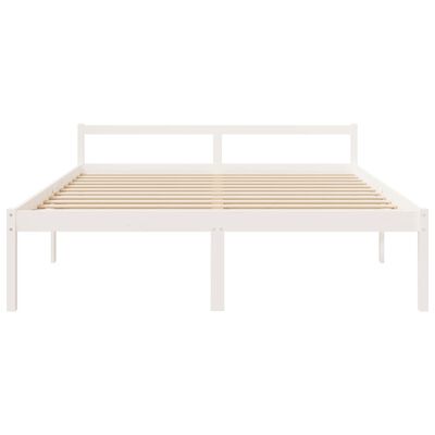 vidaXL Senior Bed without Mattress White 200x200 cm Solid Wood Pine