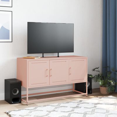 vidaXL TV Cabinet Pink 100.5x39x60.5 cm Steel