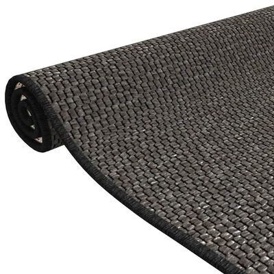 vidaXL Carpet Runner Sisal Look Anthracite 80x150 cm