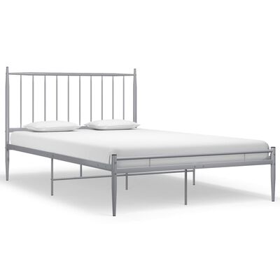 vidaXL Bed Frame without Mattress Grey Metal 120x200 cm