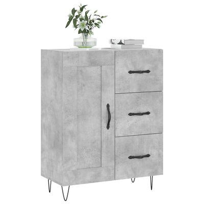 vidaXL Sideboard Concrete Grey 69.5x34x90 cm Engineered Wood