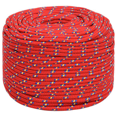 vidaXL Boat Rope Red 6 mm 25 m Polypropylene