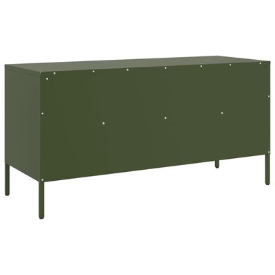 vidaXL TV Cabinet Olive Green 100.5x39x50.5 cm Steel