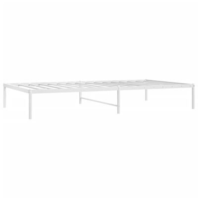 vidaXL Metal Bed Frame without Mattress White 107x203 cm