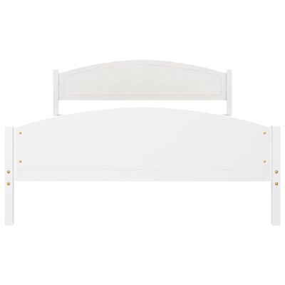 vidaXL Bed Frame without Mattress White Solid Pine Wood 140x200 cm