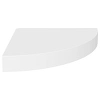 vidaXL Floating Corner Shelf White 25x25x3.8 cm MDF