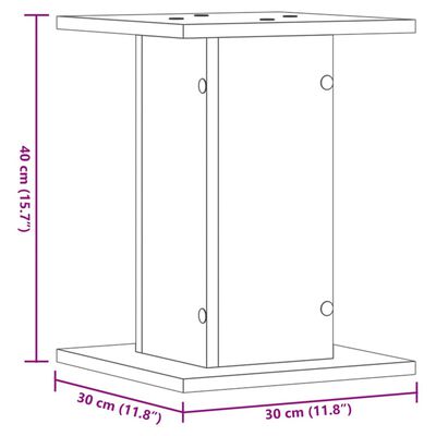 vidaXL Speaker Stands 2 pcs White 30x30x40 cm Engineered Wood