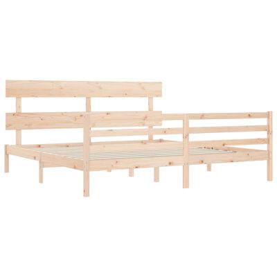 vidaXL Bed Frame without Mattress Super King Size Solid Wood