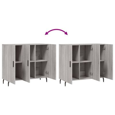 vidaXL Sideboard Grey Sonoma 90x34x80 cm Engineered Wood