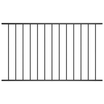 vidaXL Fence Panel Powder-coated Steel 1.7x0.75 m Black