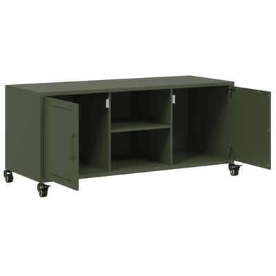 vidaXL TV Cabinet Olive Green 100.5x39x43.5 cm Steel