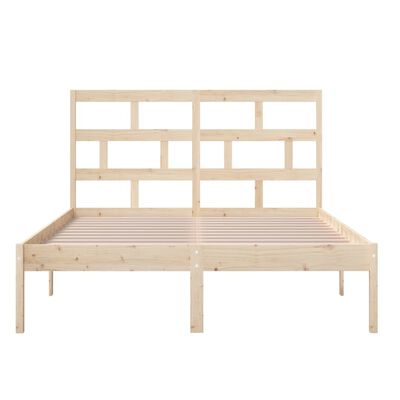 vidaXL Bed Frame without Mattress Solid Wood 140x200 cm (810017+814194)