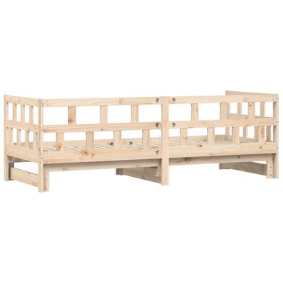 vidaXL Daybed with Trundle without Mattress 80x200 cm Solid Wood