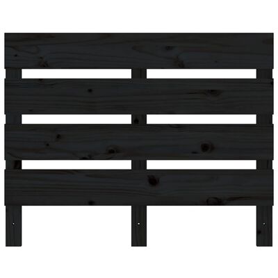 vidaXL Headboard Black 75x3x80 cm Solid Wood Pine