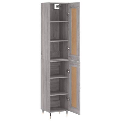 vidaXL Highboard Grey Sonoma 34.5x34x180 cm Engineered Wood