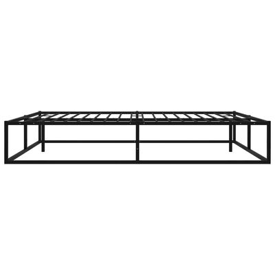 vidaXL Bed Frame without Mattress Black Metal 140x200 cm