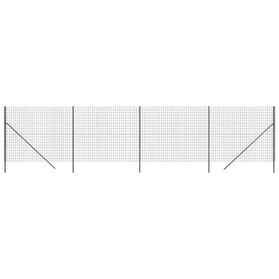 vidaXL Wire Mesh Fence Anthracite 2.2x10 m Galvanised Steel