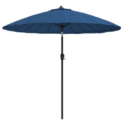 vidaXL Garden Parasol with Aluminium Pole 270 cm Azure Blue