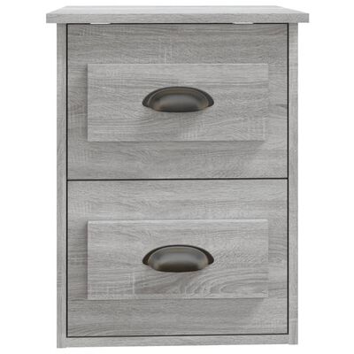 vidaXL Wall-mounted Bedside Cabinet Grey Sonoma 41.5x36x53cm