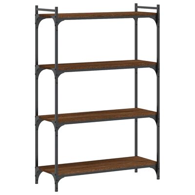 vidaXL Bookcase 4-Tier Brown Oak 80x30x120 cm Engineered Wood