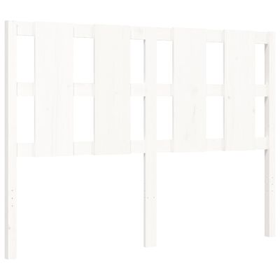 vidaXL Bed Frame without Mattress White Small Double Solid Wood Pine