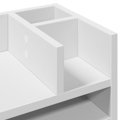 vidaXL Desk Organiser White 44.5x24x25 cm Engineered wood