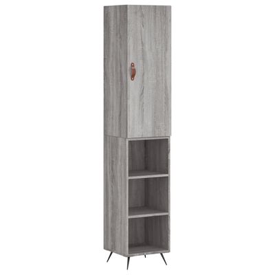 vidaXL Highboard Grey Sonoma 34.5x34x180 cm Engineered Wood