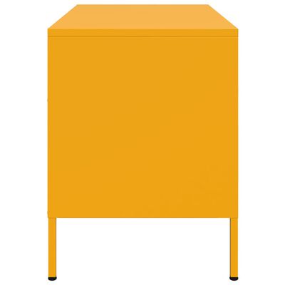 vidaXL TV Cabinet Mustard Yellow 68x39x50.5 cm Steel