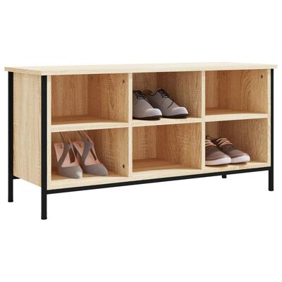 vidaXL Shoe Cabinet Sonoma Oak 100x35x50 cm Engineered Wood