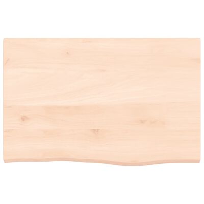 vidaXL Table Top 60x40x2 cm Untreated Solid Wood Oak