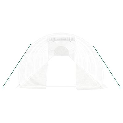 vidaXL Greenhouse with Steel Frame White 66 m² 22x3x2 m